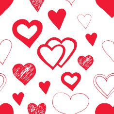 Seamless pattern with hearts N23