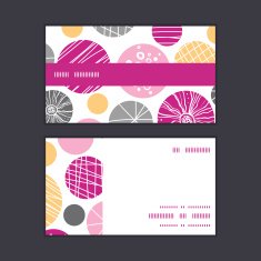Vector abstract textured bubbles horizontal stripe frame pattern business cards
