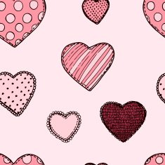Seamless pattern with hearts N25