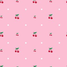 Vector cherry seamless pattern Food background