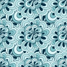 Vector doodle hand drawn seamless floral pattern N10