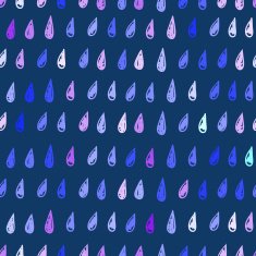 Vector hand drawn raindrops pattern