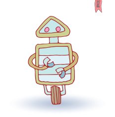 Doodle Robot cartoon vector illustration N25