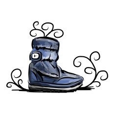 Winter shoes sketch for your design