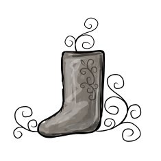 Felt boots sketch for your design