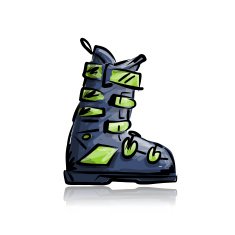 Ski boots sketch for your design N2