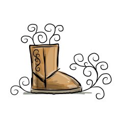 Winter boots ugg sketch for your design