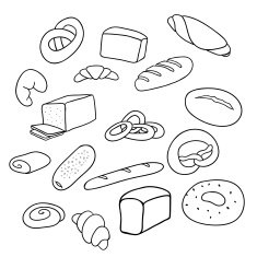 different varieties of bread