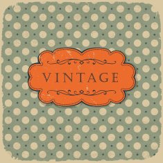 Polka dot design vintage styled background