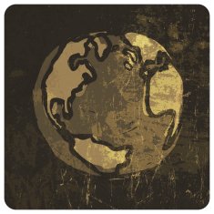 Earth planet grunge illustration Vector EPS10