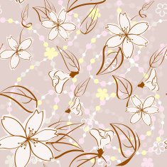 Beige seamless floral background