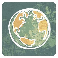 Earth grunge icon