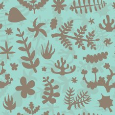 Hand drawn doodle plants background
