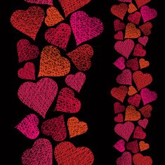Love theme seamless background hearts pattern