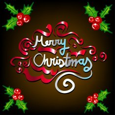 Christmas Frame Template with mistletoe N3