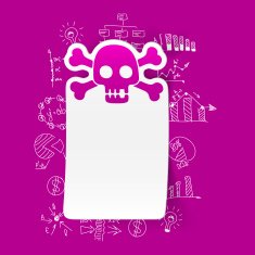 Drawing business formulas skull N19