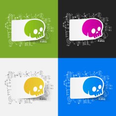Drawing business formulas skull N21