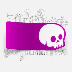 Drawing business formulas skull N22