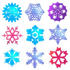 watercolor snowflakes