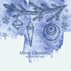 Watercolor Christmas Card N2