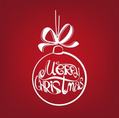 Christmas ball symbol drawn vector illustration