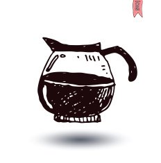Coffee pot Vector isolated N5