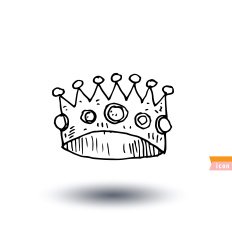 crown hand drawn vector N9
