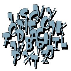 Hand drawn alphabet vector N17