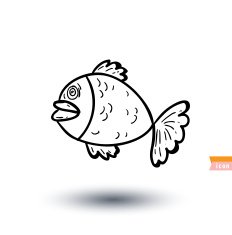 Fish cartoon vector illustration