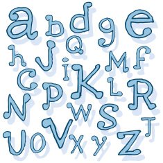 Hand drawn alphabet vector N34