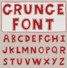 Hand drawn alphabet vector N35
