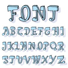 Hand drawn alphabet vector N38