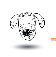 dog icon - illustration N8