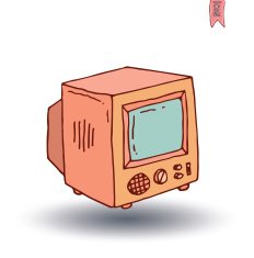 vintage tv vector illustration N3