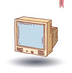 vintage tv vector illustration N10
