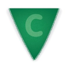 Bunting flag letter C