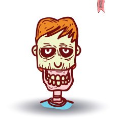 zombie cartoon character vector illustration N24