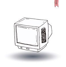 vintage tv vector illustration N26
