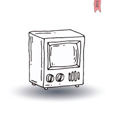 vintage tv vector illustration N28