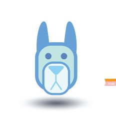 dog icon - illustration N40