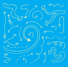Set of arrows hand drawn vector illustration N25