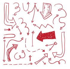 Set of arrows hand drawn vector illustration N28