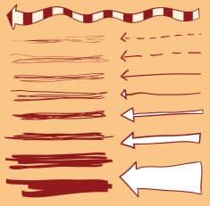 Set of arrows hand drawn vector illustration N33