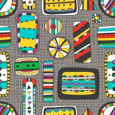 Seamless bright pattern of abstract elements N2