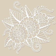 Oriental flower ornament