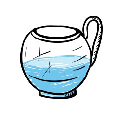 Glass cup with water vector illustration N2