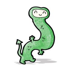 cartoon weird alien monster
