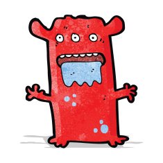cartoon weird alien monster N7