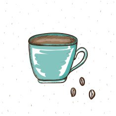 Vector sketch of a cup coffee N2