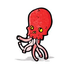 gross skull monster cartoon